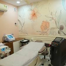 Aesthetic treatment room with laser equipment